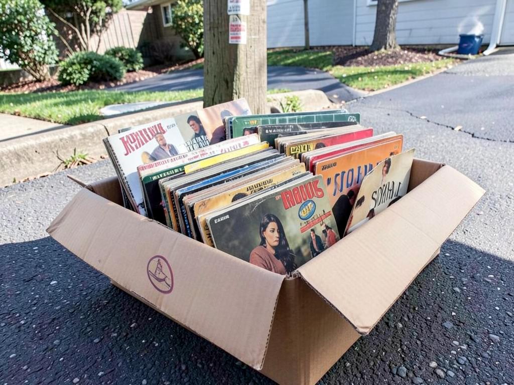 Box of vinyl, mostly soul